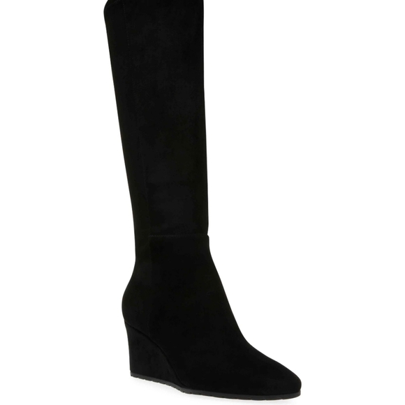 Anne Klein wide calf suede Wedge knee high boots In Box - Picture 16 of 16